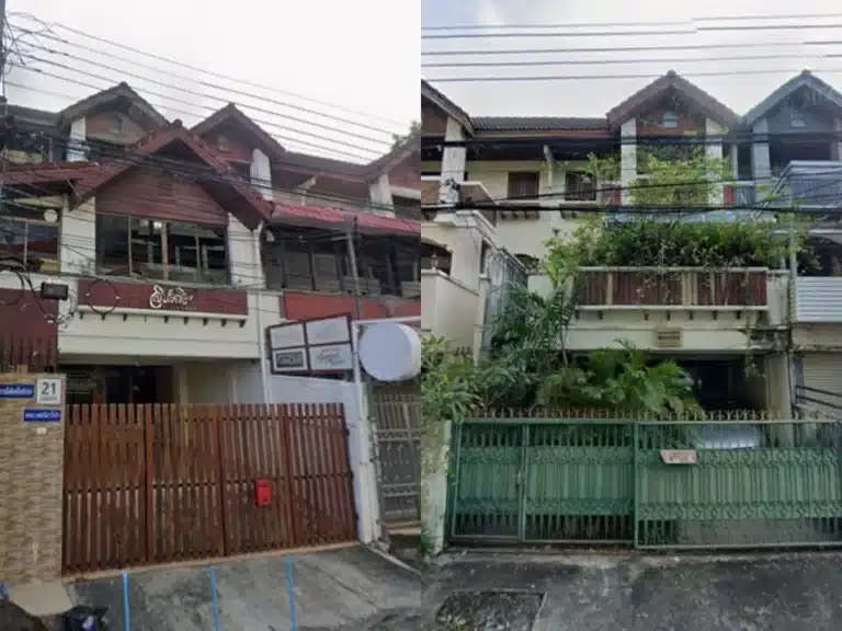 [ขายฝาก] ทาวน์เฮาส์ 3 ชั้น 2 หลัง (ไม่ติดกัน) ม.ศรีสุโขทัย บางกะปิ กทม.